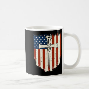 Amerikanische Flagge Kreuz 3 Nagel Patriotischer C Kaffeetasse