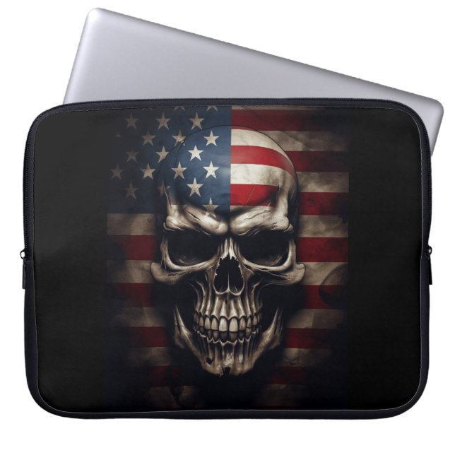 Amerikanische Flagge Laptopschutzhülle (Vorderseite)