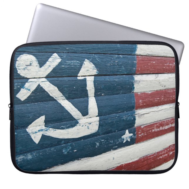 Amerikanische Flagge Laptopschutzhülle (Vorderseite)