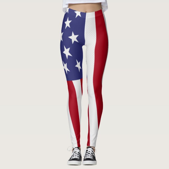 Amerikanische Flagge Leggings (Vorderseite)