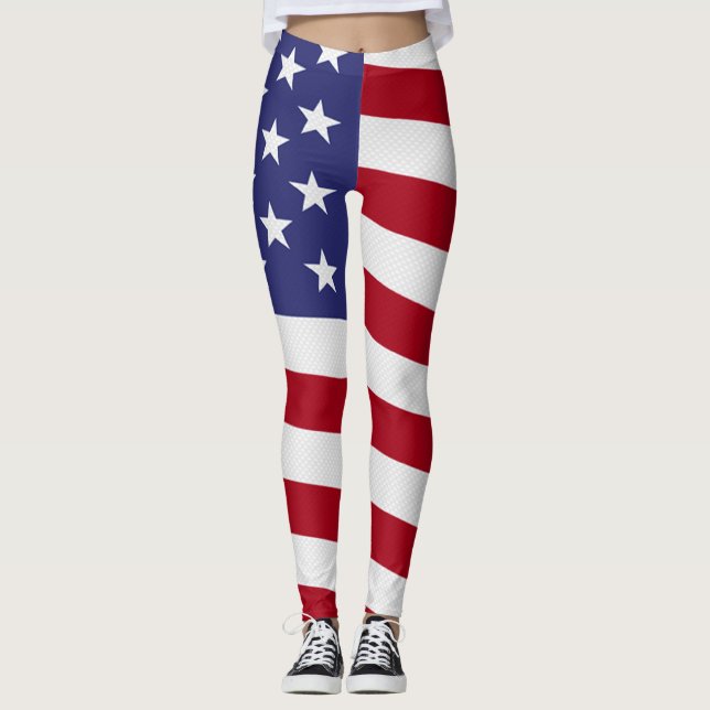 Amerikanische Flagge Leggings (Vorderseite)