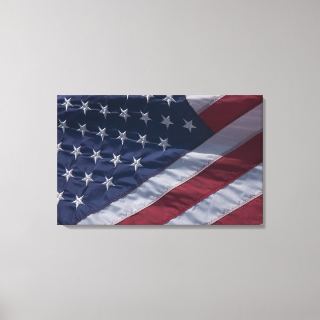 Amerikanische Flagge. Leinwanddruck (Vorderseite)