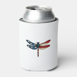 Amerikanische Flagge Libelle Patriotisch 4. Juli R Dosenkühler