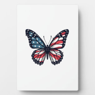 Amerikanische Flagge Libelle Patriotisch 4. Juli R Fotoplatte