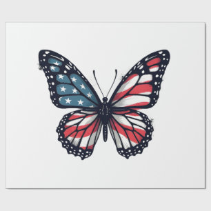 Amerikanische Flagge Libelle Patriotisch 4. Juli R Geschenkpapier
