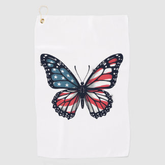 Amerikanische Flagge Libelle Patriotisch 4. Juli R Golfhandtuch