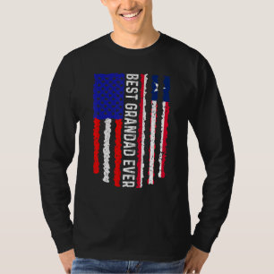 Amerikanische Flagge Liberia Flag Best Grandad je T-Shirt