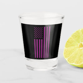 Amerikanische Flagge Lila Schnapsglas