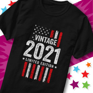 Amerikanische Flagge limitierte Auflage Sterne Vin T-Shirt