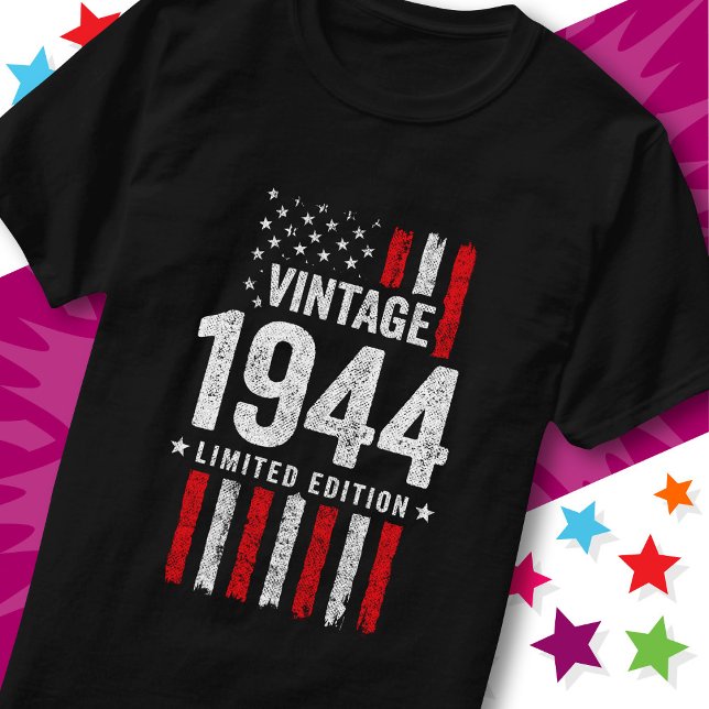 Amerikanische Flagge Limitierte Edition Sterne Vin T-Shirt (Von Creator hochgeladen)
