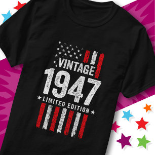 Amerikanische Flagge Limitierte Edition Sterne Vin T-Shirt