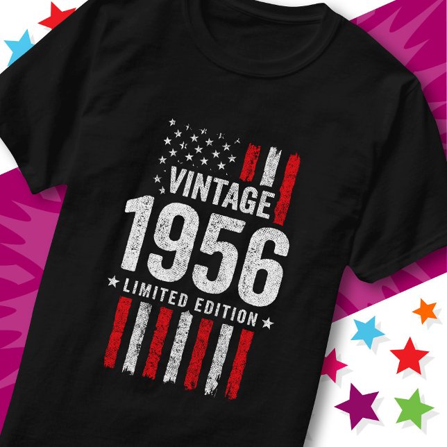 Amerikanische Flagge Limitierte Edition Sterne Vin T-Shirt (Von Creator hochgeladen)