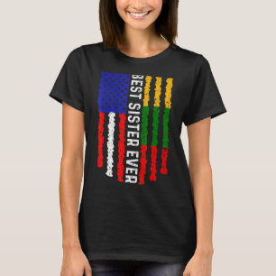 Amerikanische Flagge Litauen Beste Schwester je Fa T-Shirt