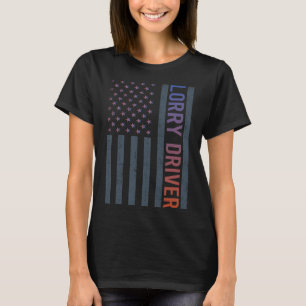 Amerikanische Flagge - Lkw-Fahrer T-Shirt