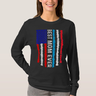 Amerikanische Flagge Luxemburg Beste Mama je Famil T-Shirt