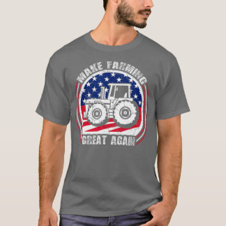 Amerikanische Flagge macht die Landwirtschaft wied T-Shirt