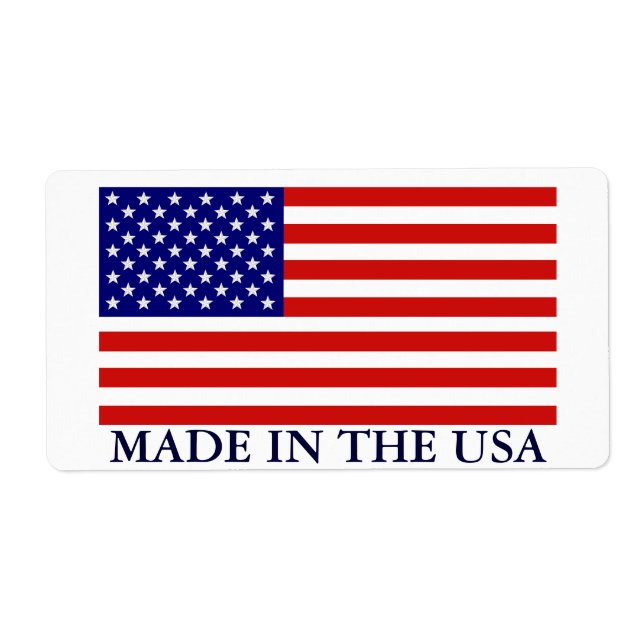 Amerikanische Flagge - made in USA Label 1 (Vorne)
