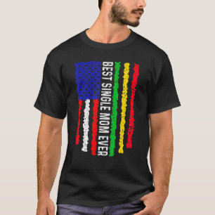 Amerikanische Flagge Mali Flagge Beste Single Mama T-Shirt