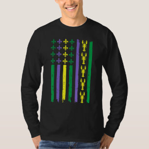Amerikanische Flagge Mardi Gras Funny Mardi Gras C T-Shirt