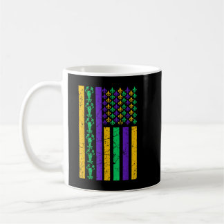 Amerikanische Flagge Mardi Gras Kostüm Mardi Gras  Kaffeetasse