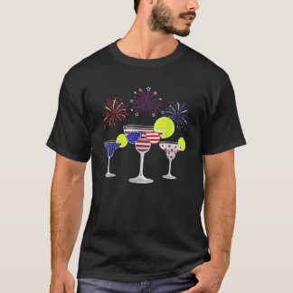 Amerikanische Flagge Margarita 4. Juli Sonnenbrill T-Shirt