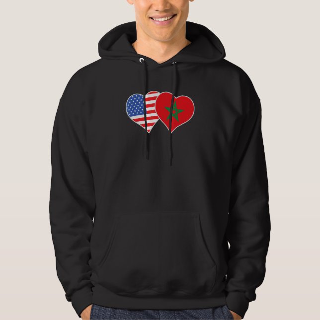 Amerikanische Flagge Marokkos USA Hoodie (Vorderseite)