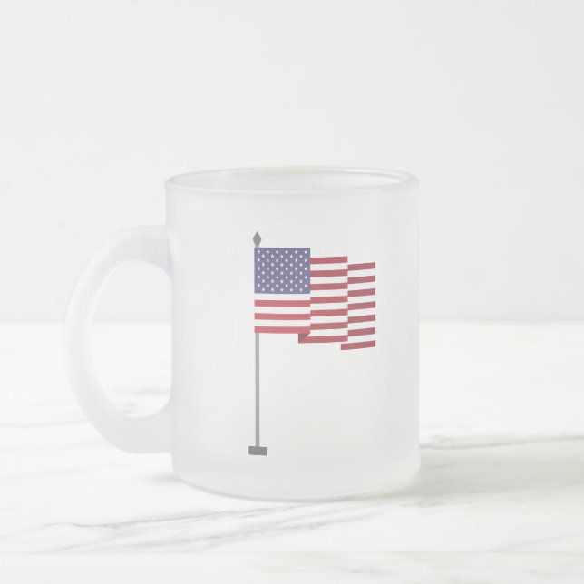 Amerikanische Flagge Mattglastasse (Links)