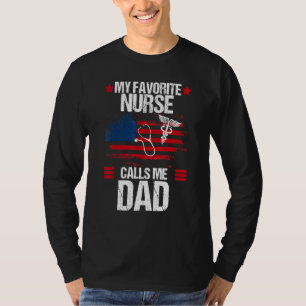 Amerikanische Flagge Meine Lieblings-Krankenschwes T-Shirt