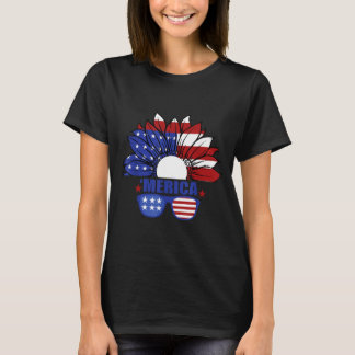 Amerikanische Flagge Merica 4. Juli Unabhängigkeit T-Shirt