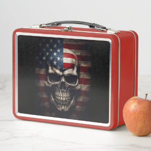 Amerikanische Flagge Metall Brotdose