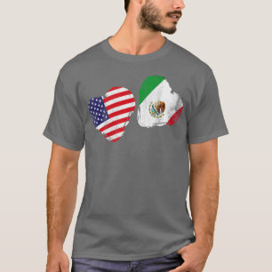 Amerikanische Flagge Mexiko T-Shirt