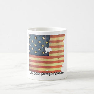 Amerikanische Flagge mit 15 Sternen - Stern Kaffeetasse