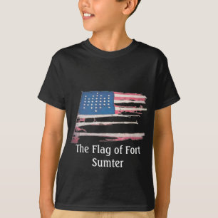 Amerikanische Flagge mit 33 Sternen - Fort Sumter T-Shirt