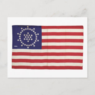 Amerikanische Flagge mit 48 Sternen Whipple Postkarte