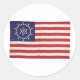 Amerikanische Flagge mit 48 Sternen Whipple Runder Aufkleber (Vorderseite)