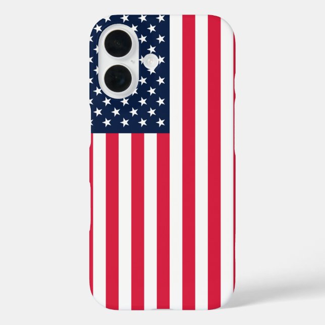 Amerikanische Flagge mit 50 Sternen: US Flagge mit Case-Mate iPhone Hülle (Rückseite)