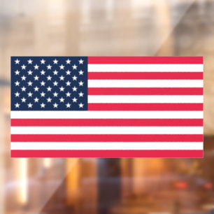 Amerikanische Flagge mit 50 Sternen: US Flagge mit Fensteraufkleber
