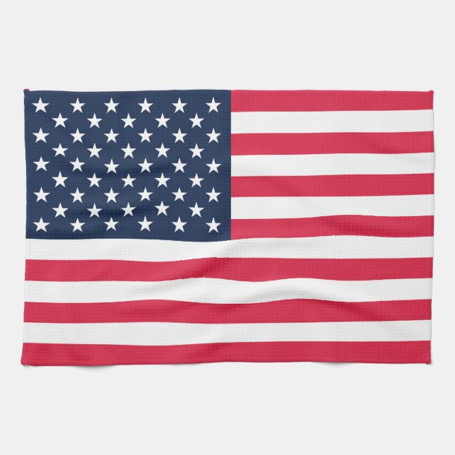 Amerikanische Flagge mit 50 Sternen: US Flagge mit Geschirrtuch (Horizontal)