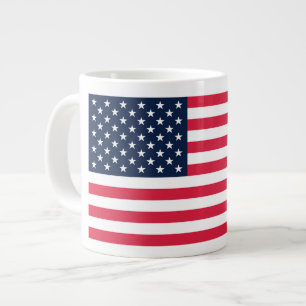 Amerikanische Flagge mit 50 Sternen: US Flagge mit Jumbo-Tasse