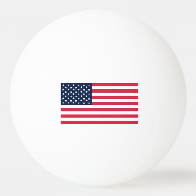 Amerikanische Flagge mit 50 Sternen: US Flagge mit Tischtennisball (Vorderseite)