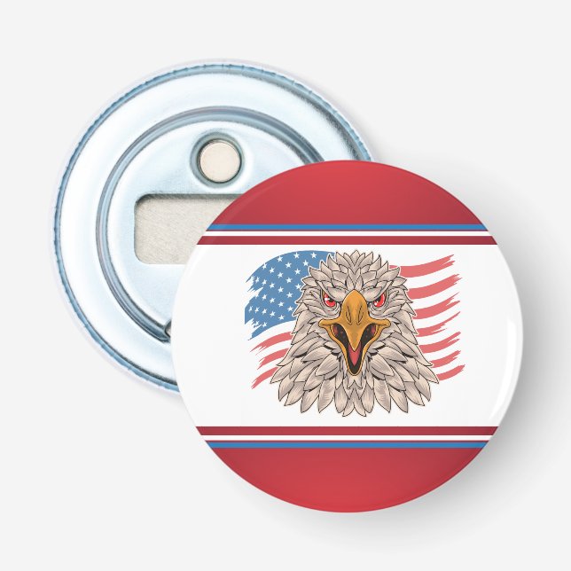 Amerikanische Flagge mit Adler Flaschenöffner (Vorderseite)