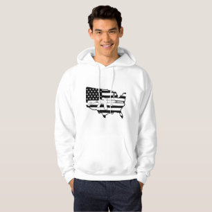 Amerikanische Flagge mit AR-Gewehr Hoodie
