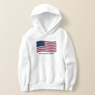 Amerikanische Flagge mit benutzerdefiniertem Sloga Hoodie