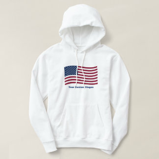 Amerikanische Flagge mit benutzerdefiniertem Sloga Hoodie