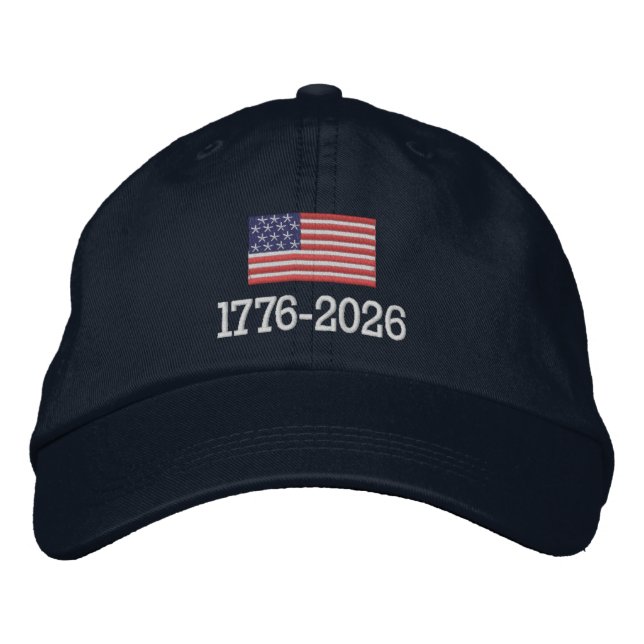 Amerikanische Flagge mit Bereich zum Hinzufügen vo Bestickte Baseballkappe (Vorderseite)