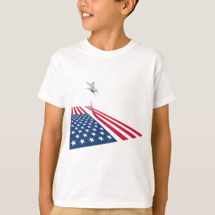 Amerikanische Flagge mit dem T-Shirt