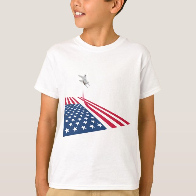 Amerikanische Flagge mit dem T-Shirt (Vorderseite)