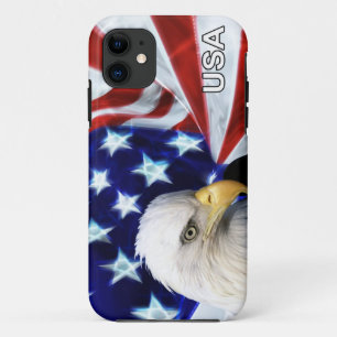 Amerikanische Flagge mit dem Weißkopfseeadler Case-Mate iPhone Hülle