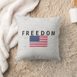 Amerikanische Flagge mit FREEDOM-Text auf Birne Kissen