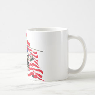 Amerikanische Flagge mit Hubschraubern Tasse